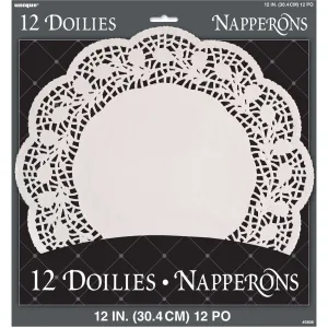 12" White Paper Doilies