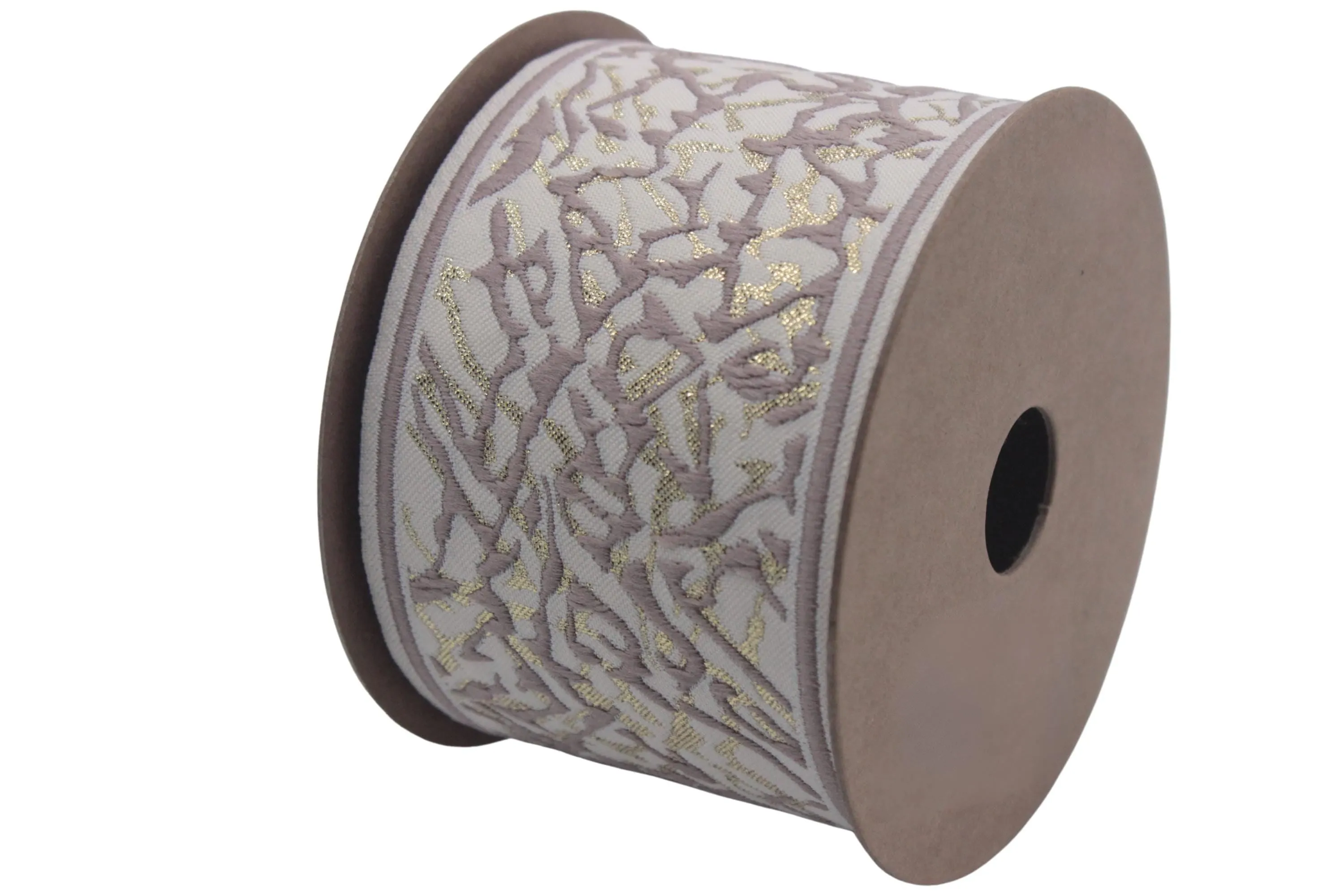 2.7" Embroidery Curtain Trim, Briar Jacquard Ribbon for Curtains, Drapery Banding, Drapery Trim Tape, Woven Border 195 V2