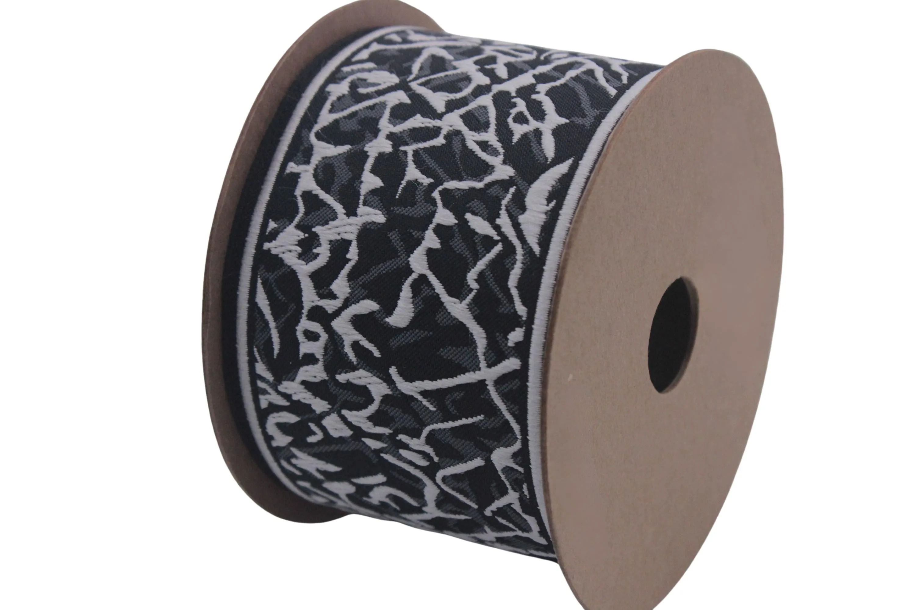 2.7" Embroidery Curtain Trim, Briar Jacquard Ribbon for Curtains, Drapery Banding, Drapery Trim Tape, Woven Border 195 V8