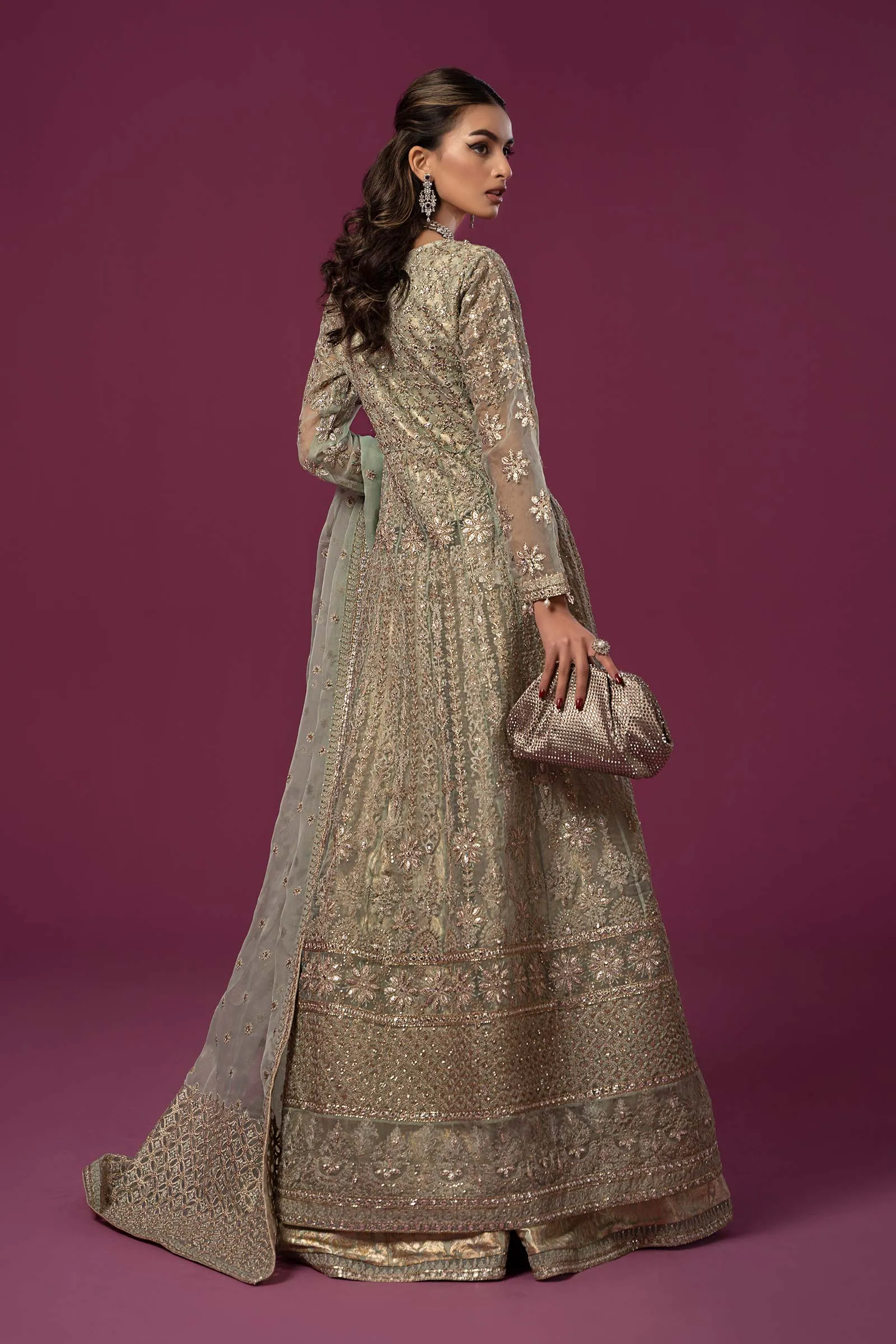 3 Piece Embroidered Organza Suit | SF-EF24-04