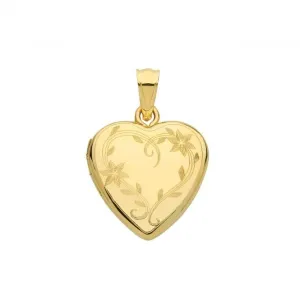 9ct Yellow Gold Heart Locket PN1097