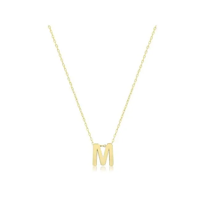 9ct Yellow Gold Initial Necklace NK435/M