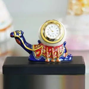 AVISA TRADERS Handcrafted Marble Camel Clock Timeless Elegance for Interior Decor Your Home