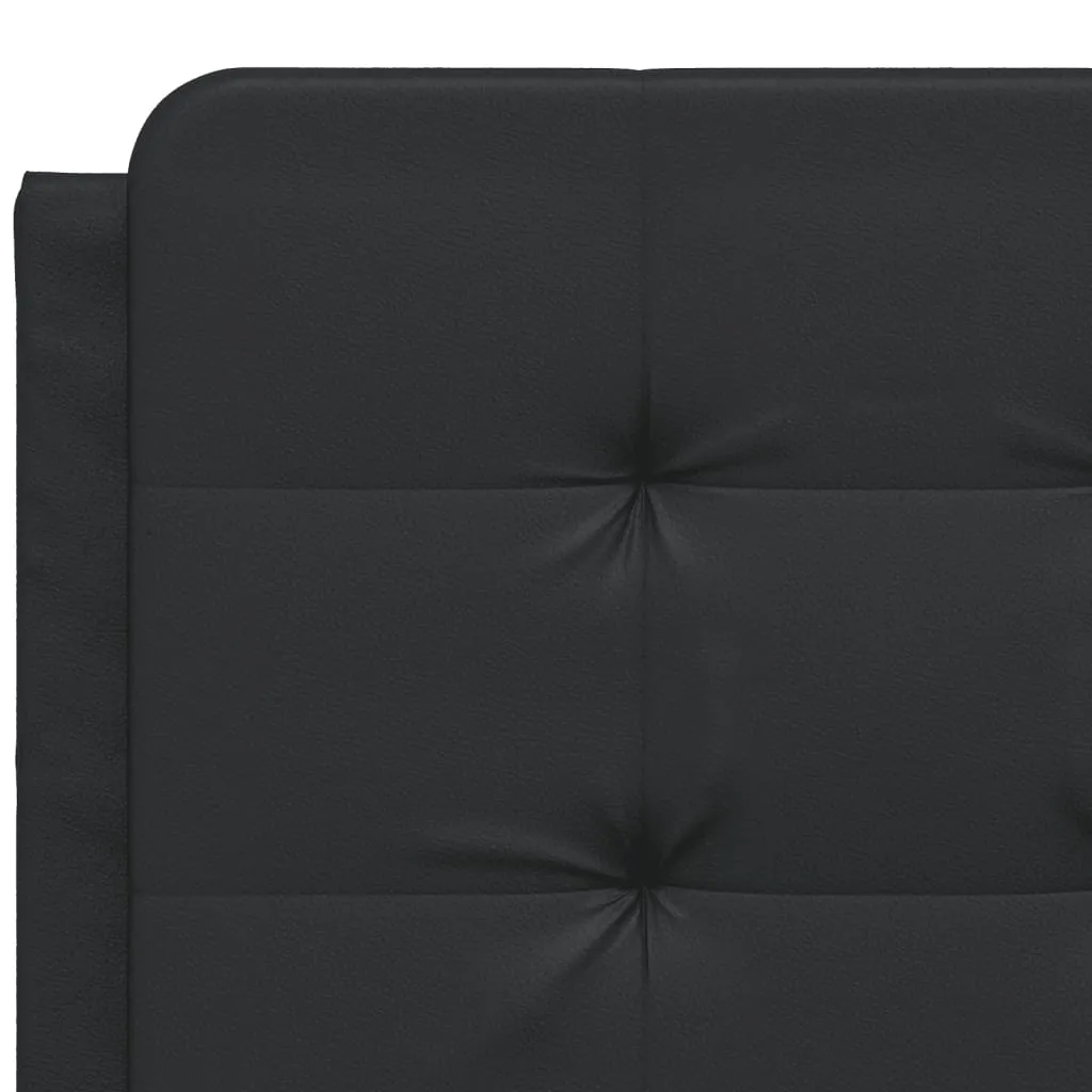 Bed Frame with Headboard Black 140x190 cm Faux Leather