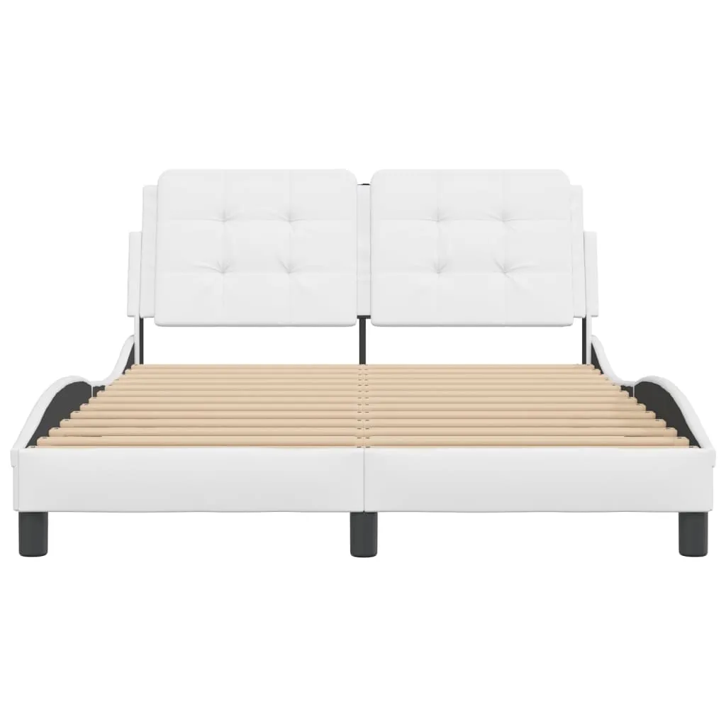 Bed Frame without Mattress White 120x200 cm Faux Leather