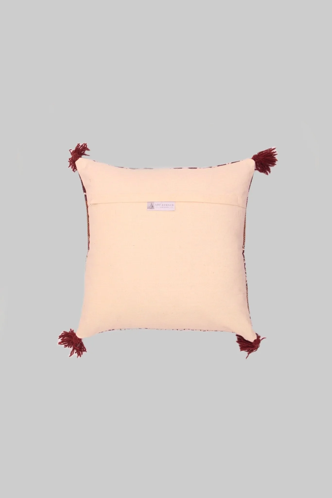 BORDER - SQUARE CUSHION COVER - BROWN