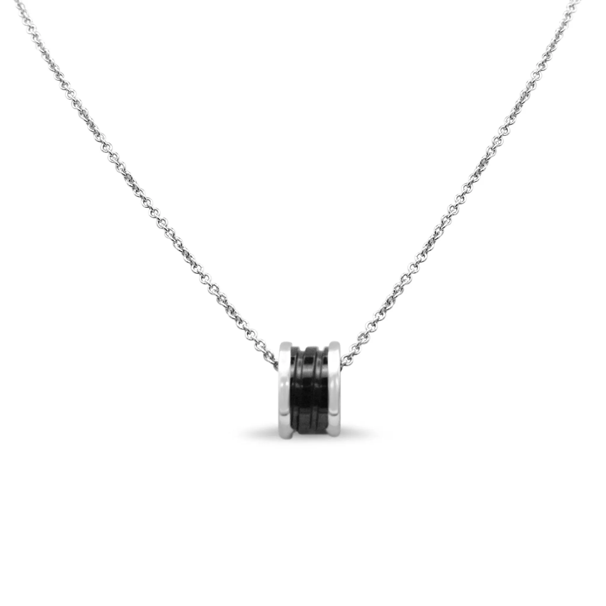 Bvlgari Save The Children B.Zero1 Necklace - Silver & Black Ceramic