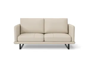 Calabria 2 Seater Sofa Cream Leather