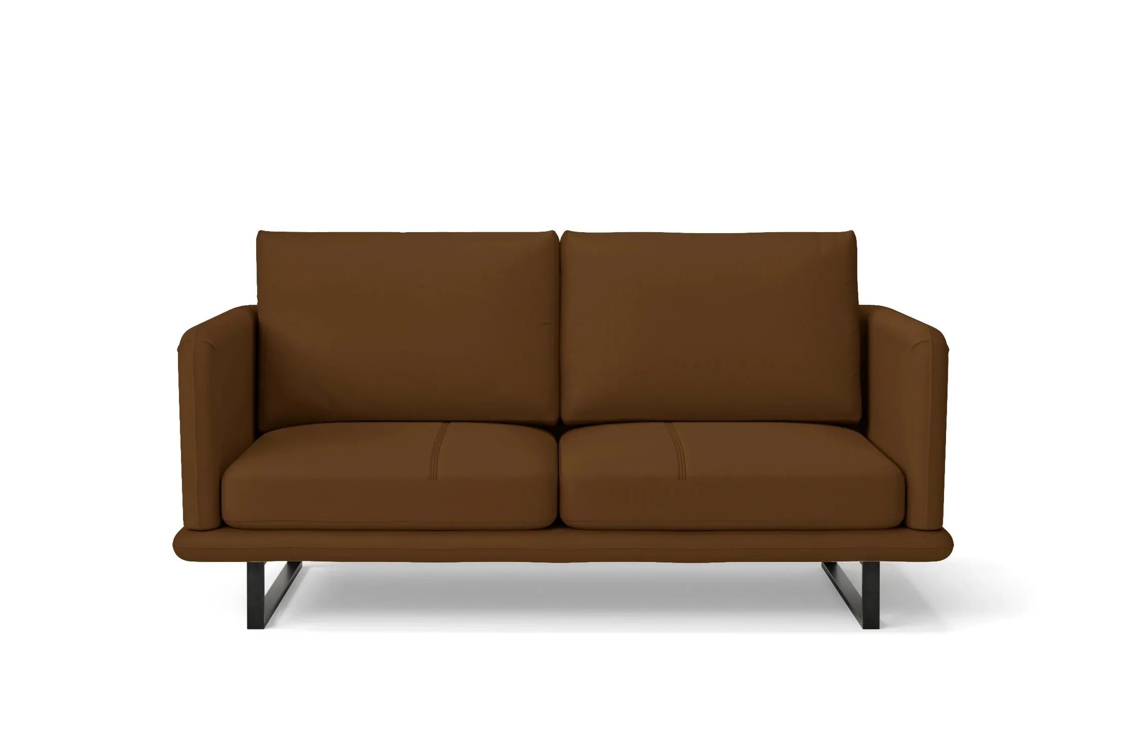 Calabria 2 Seater Sofa Walnut Brown Leather