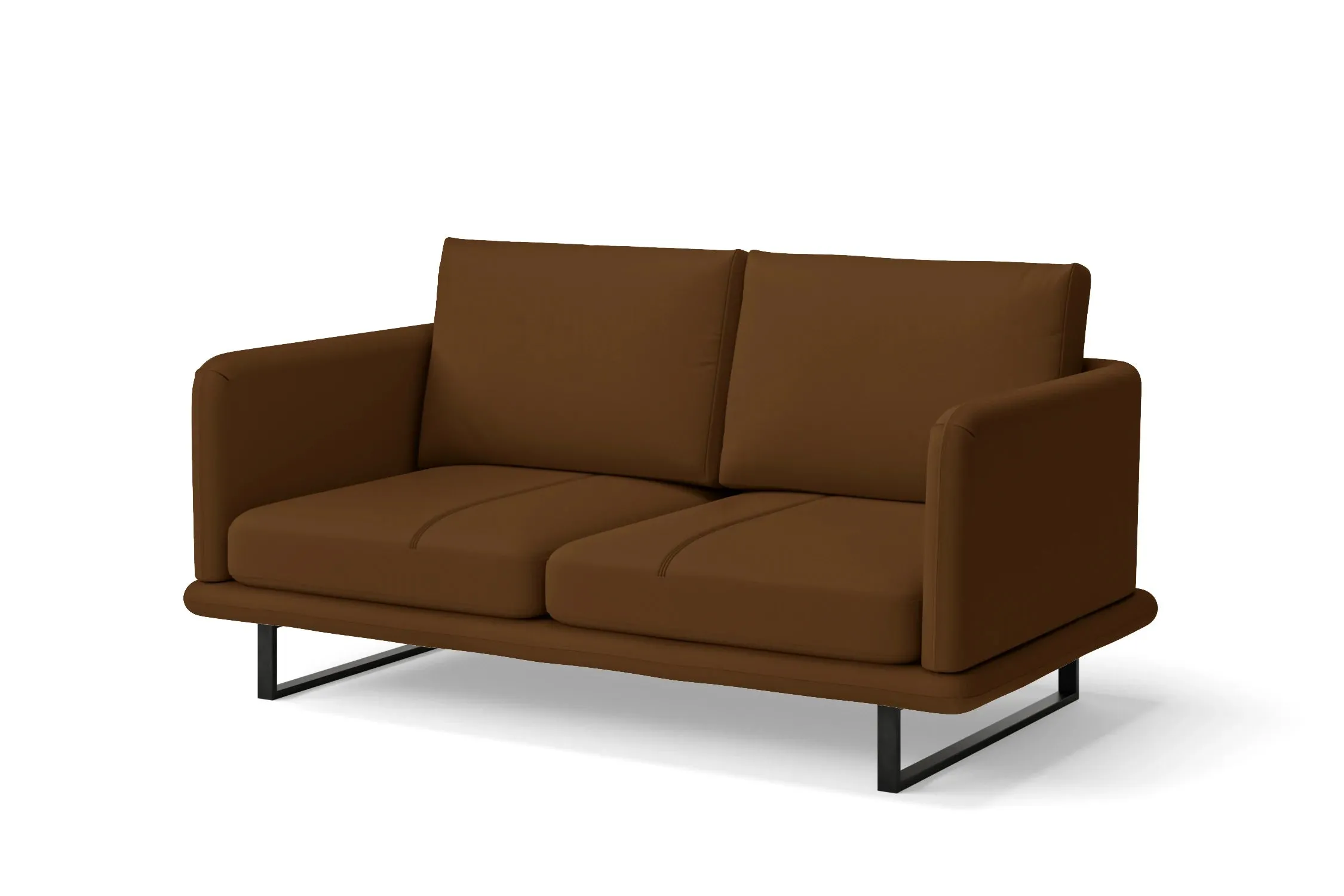 Calabria 2 Seater Sofa Walnut Brown Leather