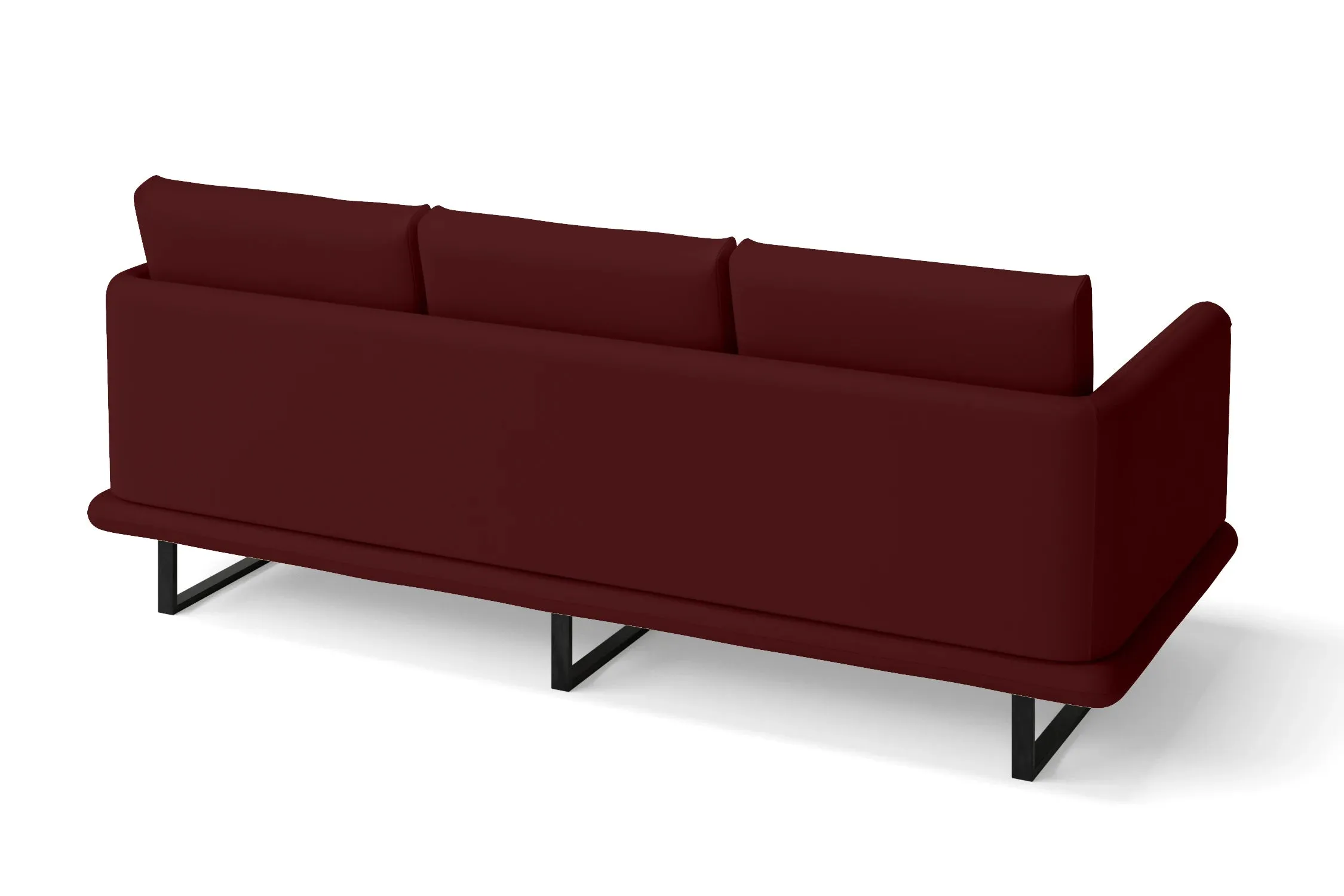 Calabria 3 Seater Sofa Red Leather