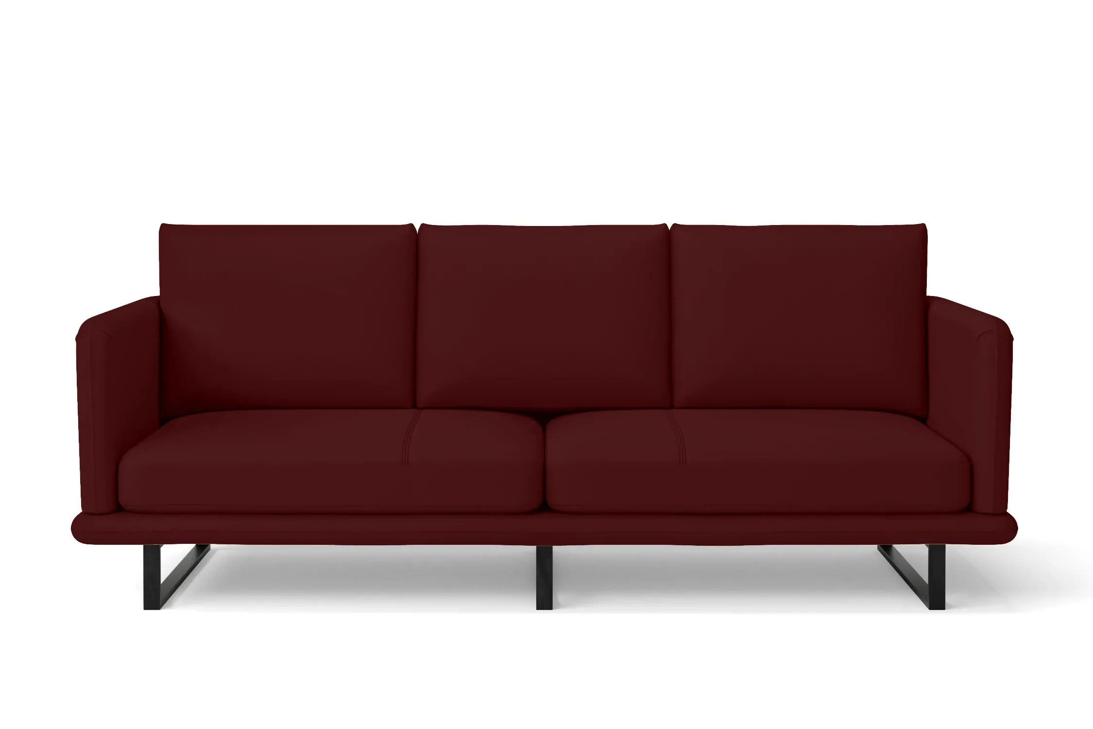 Calabria 3 Seater Sofa Red Leather