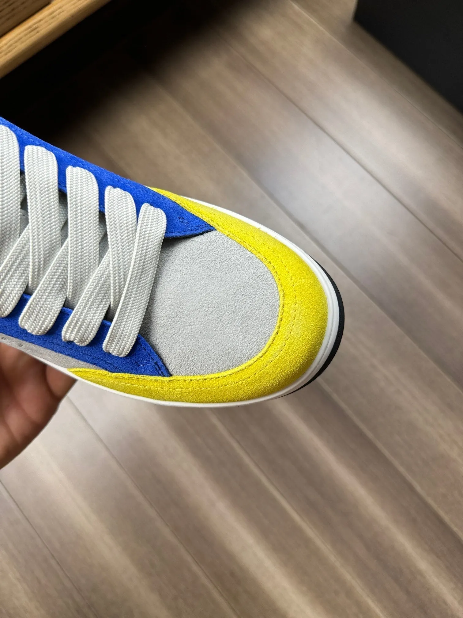 CC TRAINERS CALFSKIN BLUE YELLOW