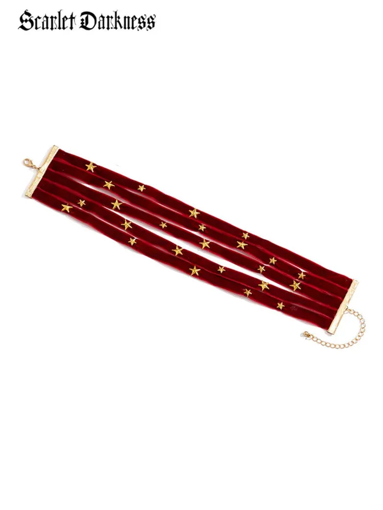 Christmas Velvet Star Necklace