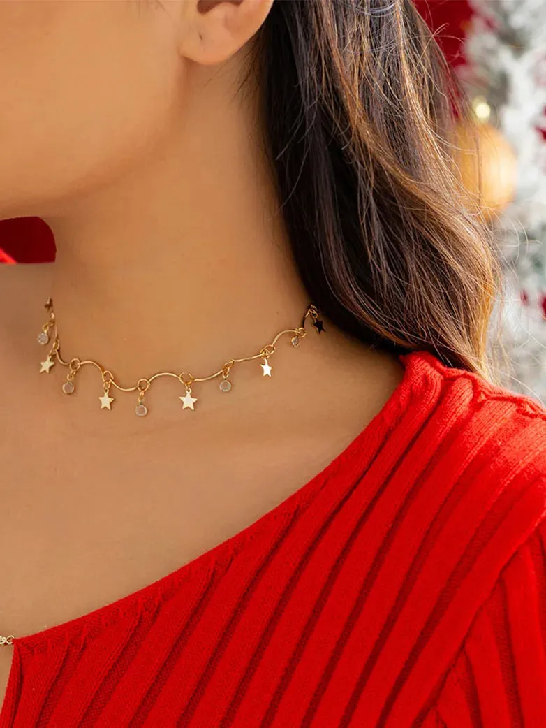 Christmas Velvet Star Necklace