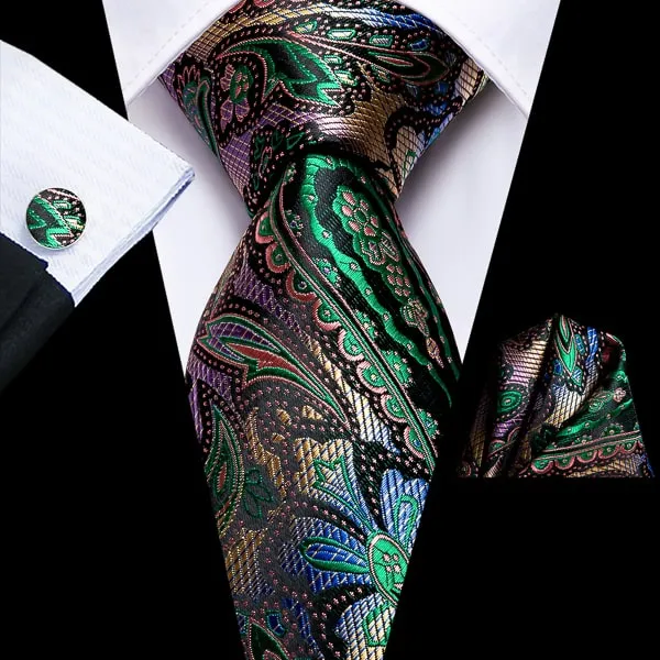 Classy Men Multicolor Paisley Silk Tie