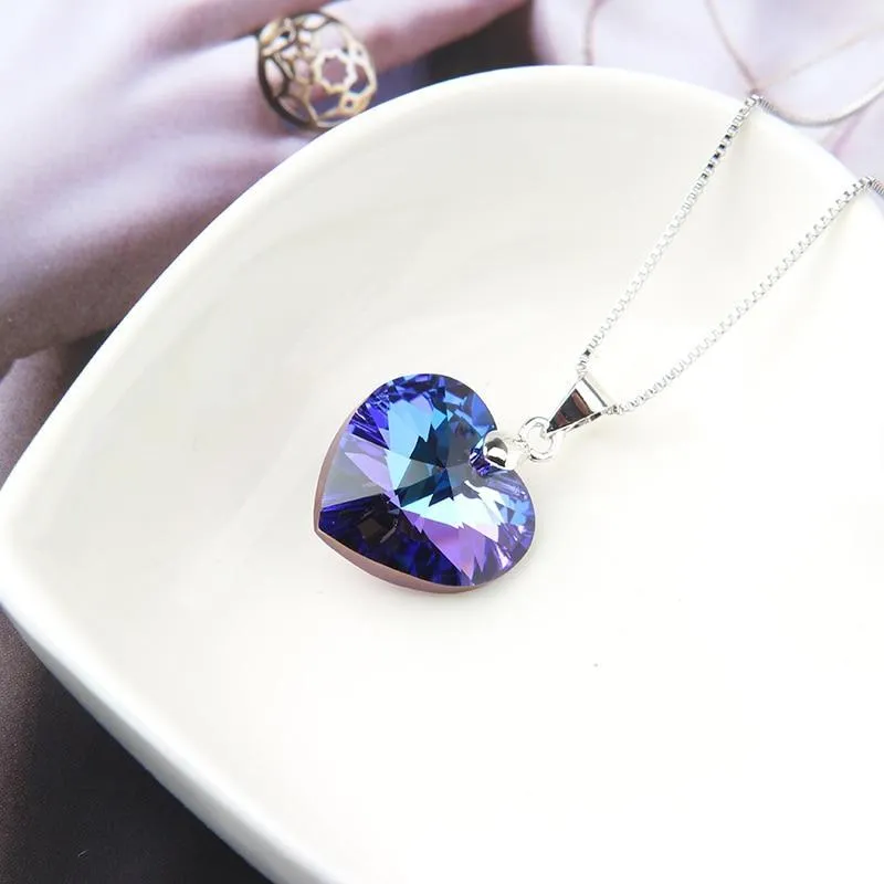 Crystal Heart Swarovski Pendants For Women