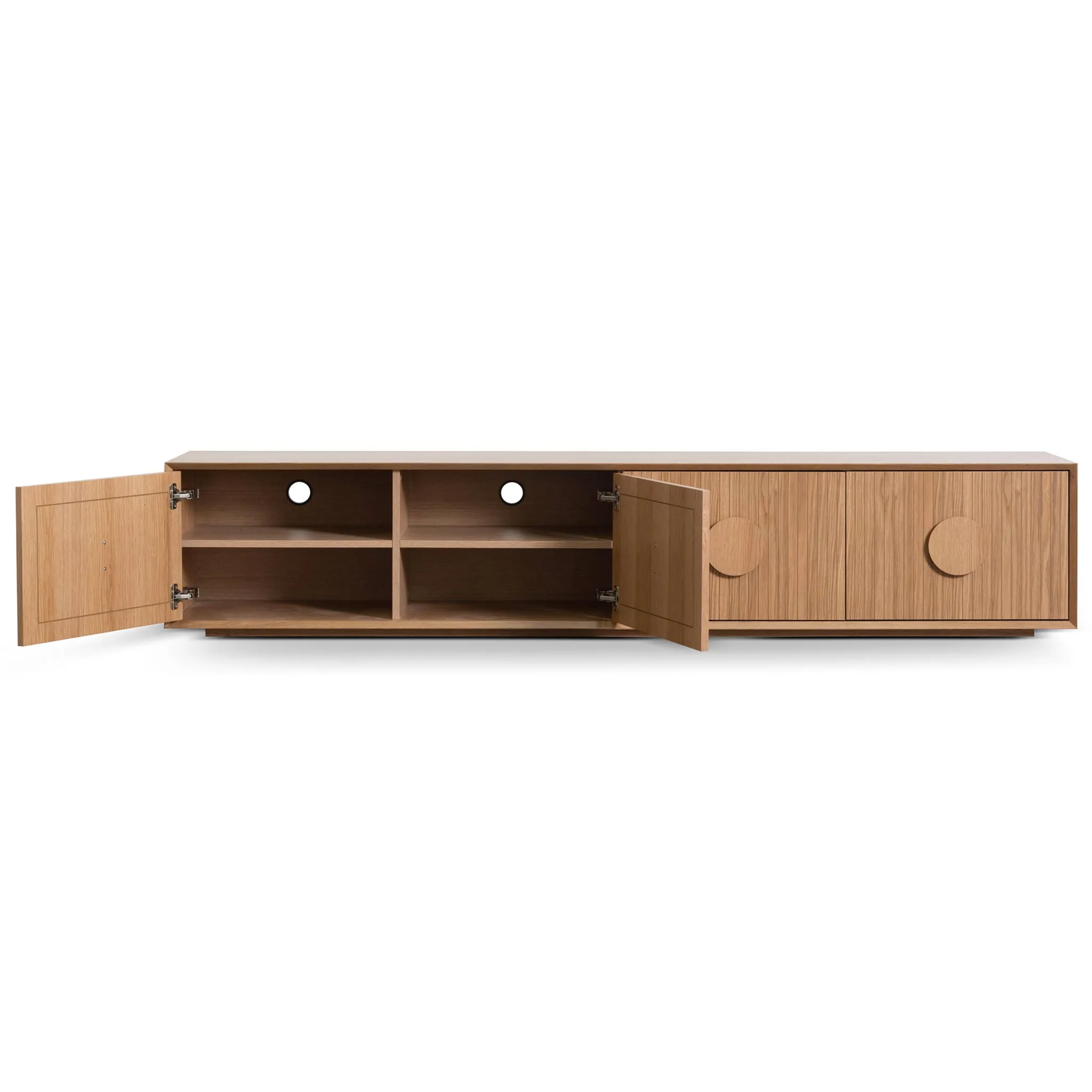 Curtis 2.3m Wooden TV Entertainment Unit - Natural