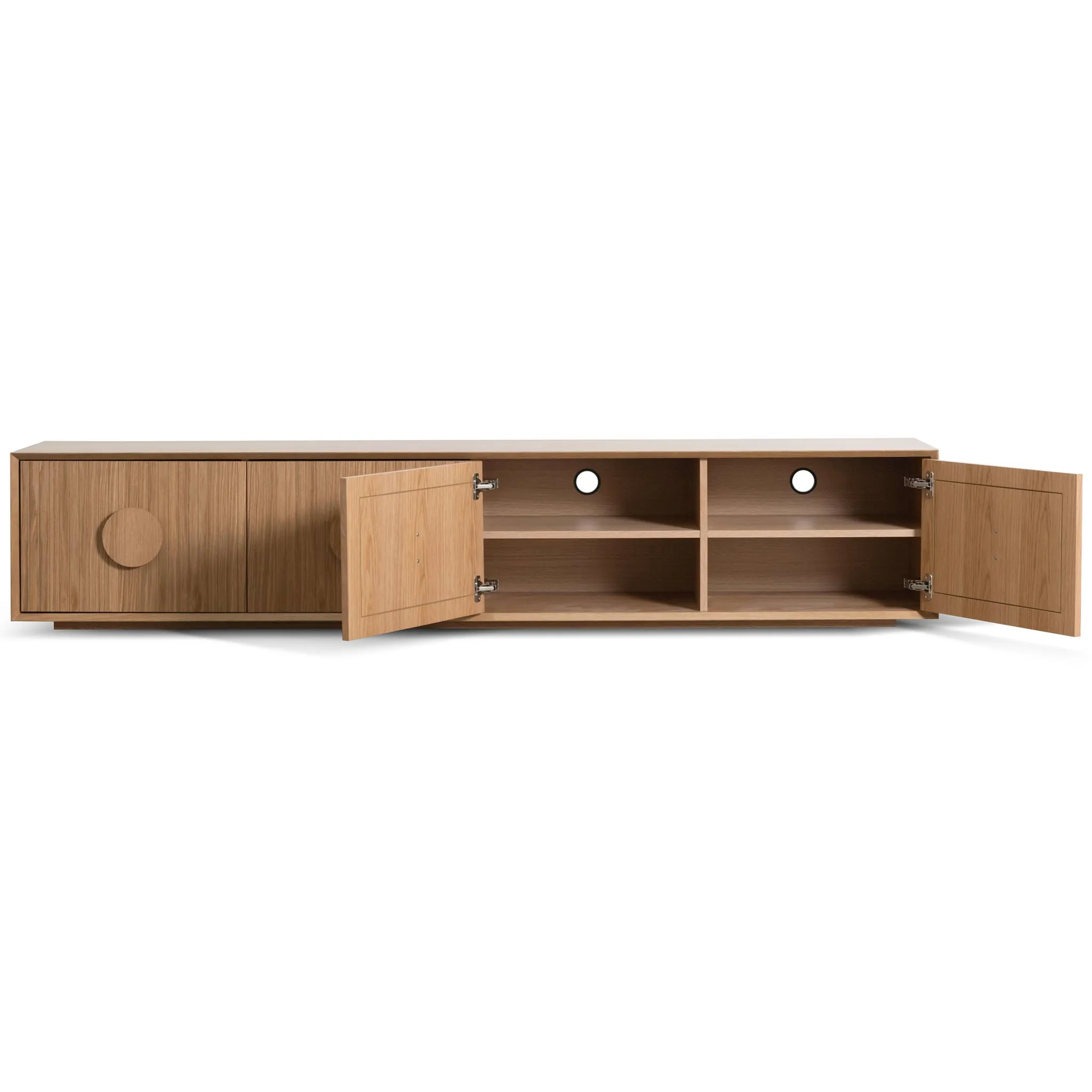 Curtis 2.3m Wooden TV Entertainment Unit - Natural