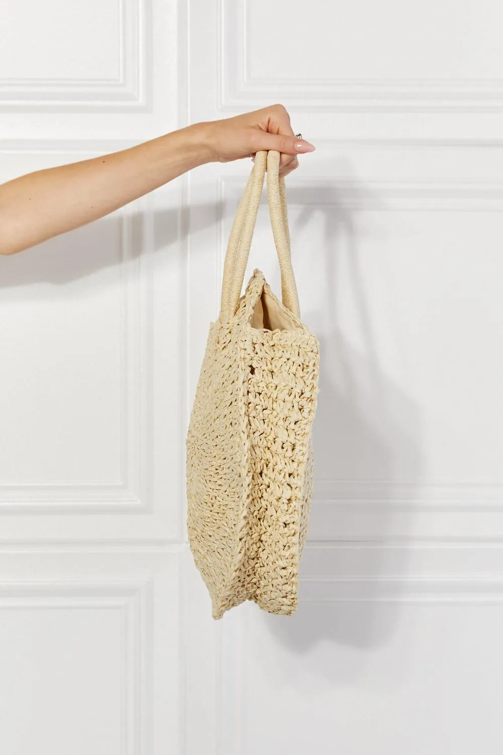 Date Night Straw Rattan Handbag in Ivory