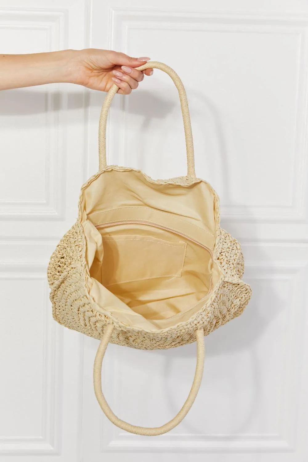 Date Night Straw Rattan Handbag in Ivory