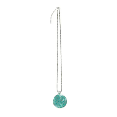 Ellen Necklace in Mint Green/red