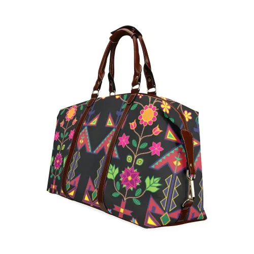 Geometric Floral Spring-Black Classic Travel Bag