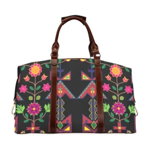 Geometric Floral Spring-Black Classic Travel Bag