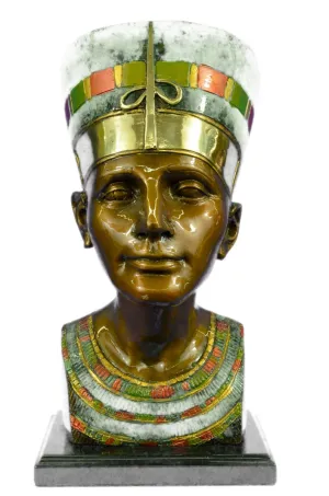 Handcrafted bronze sculpture SALE Wom Beauty Royal Nefertiti Queen Art