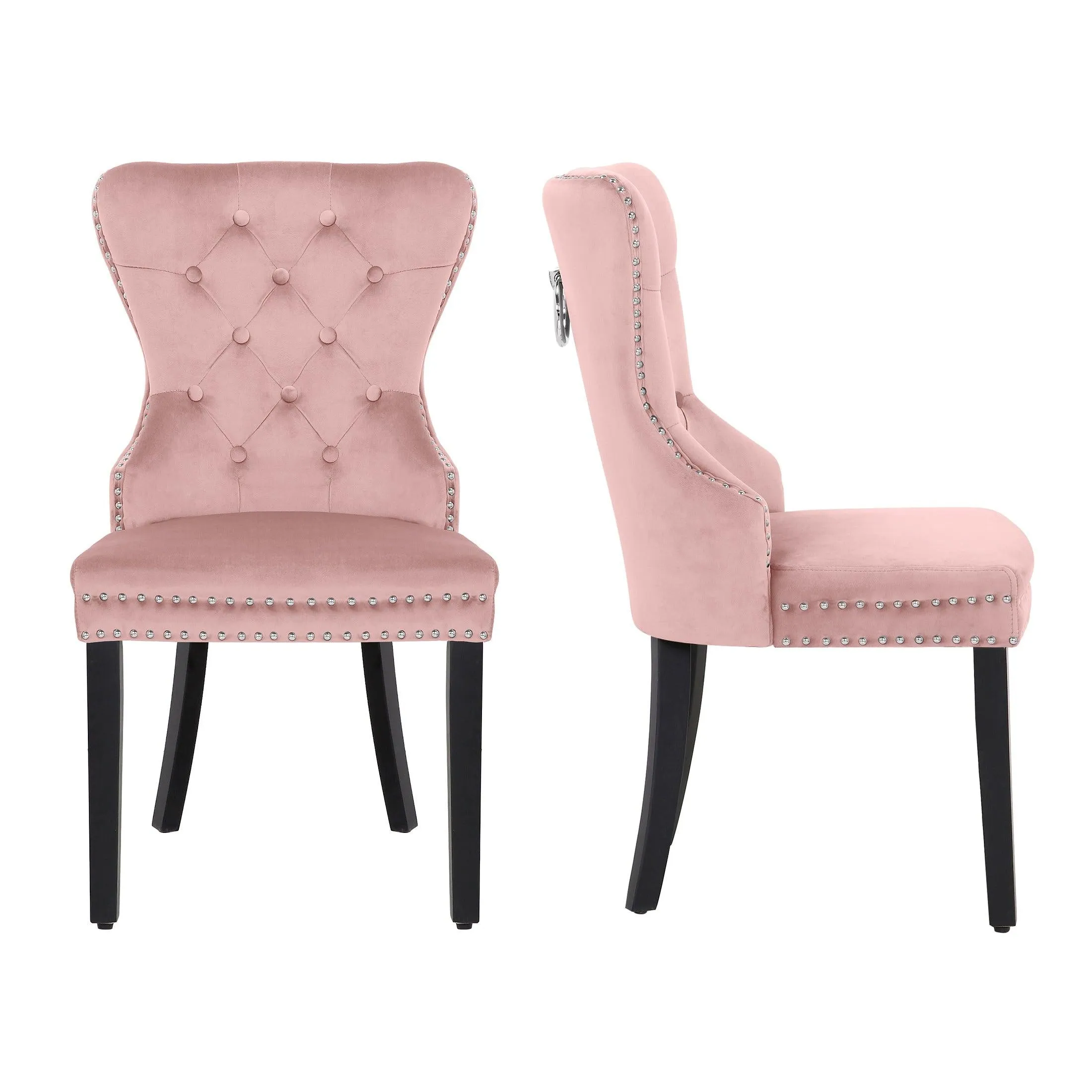 Hank Tufted Velvet Upholstered Dining Side Chair (Set of 2)