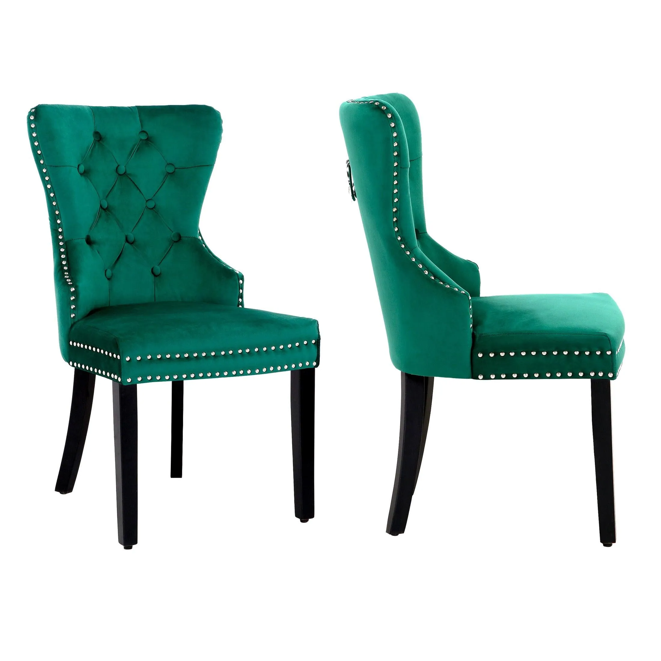 Hank Tufted Velvet Upholstered Dining Side Chair (Set of 2)