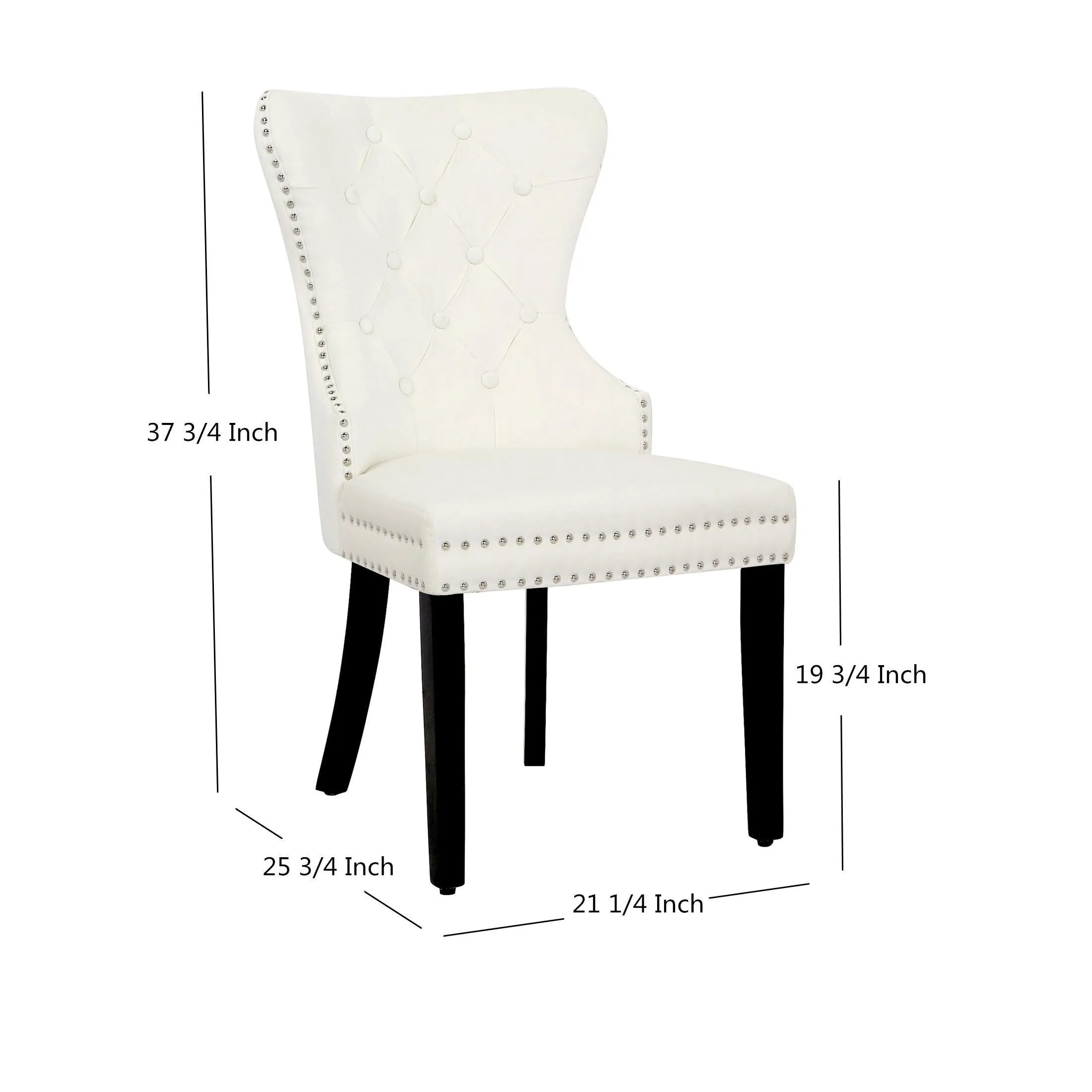 Hank Tufted Velvet Upholstered Dining Side Chair (Set of 2)