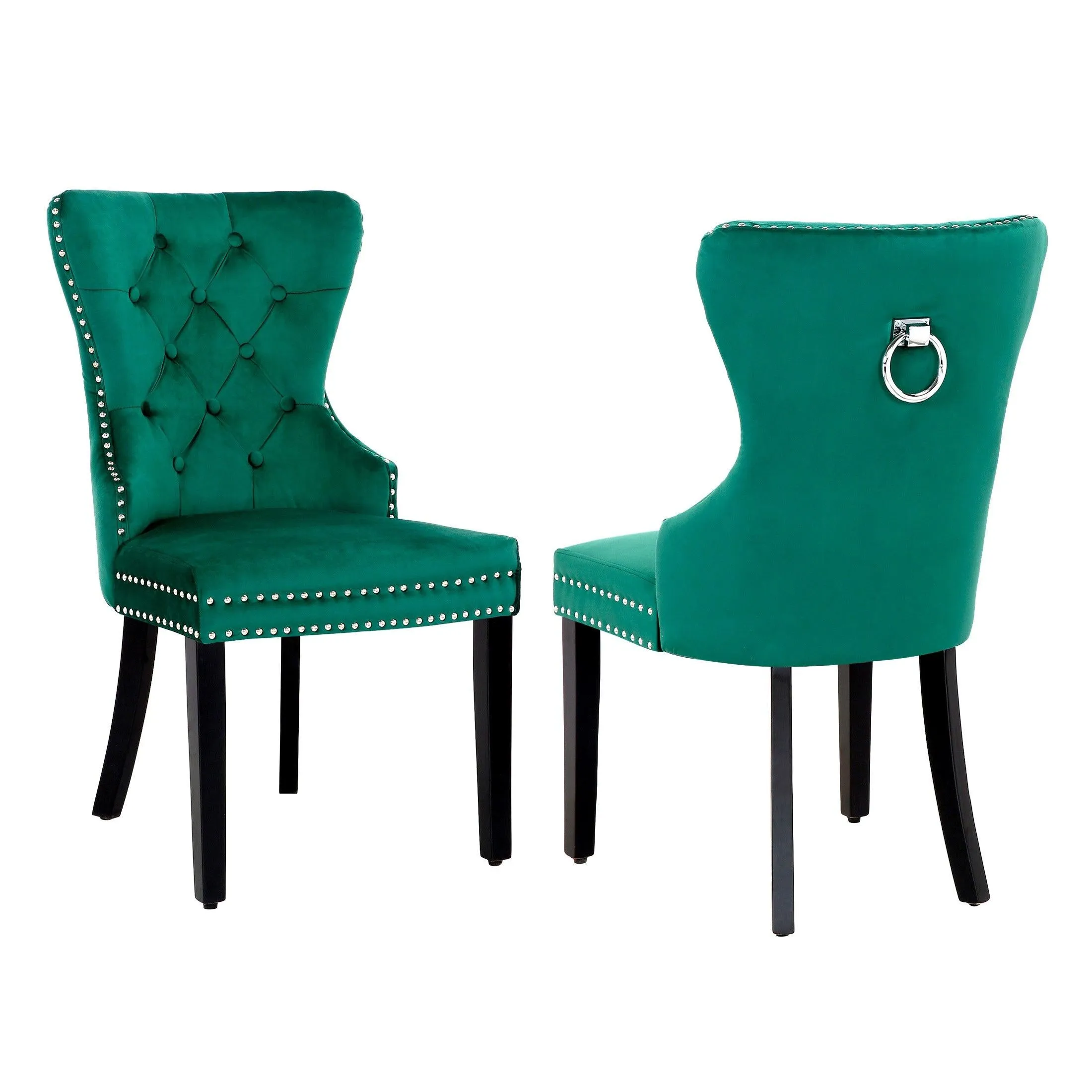 Hank Tufted Velvet Upholstered Dining Side Chair (Set of 2)