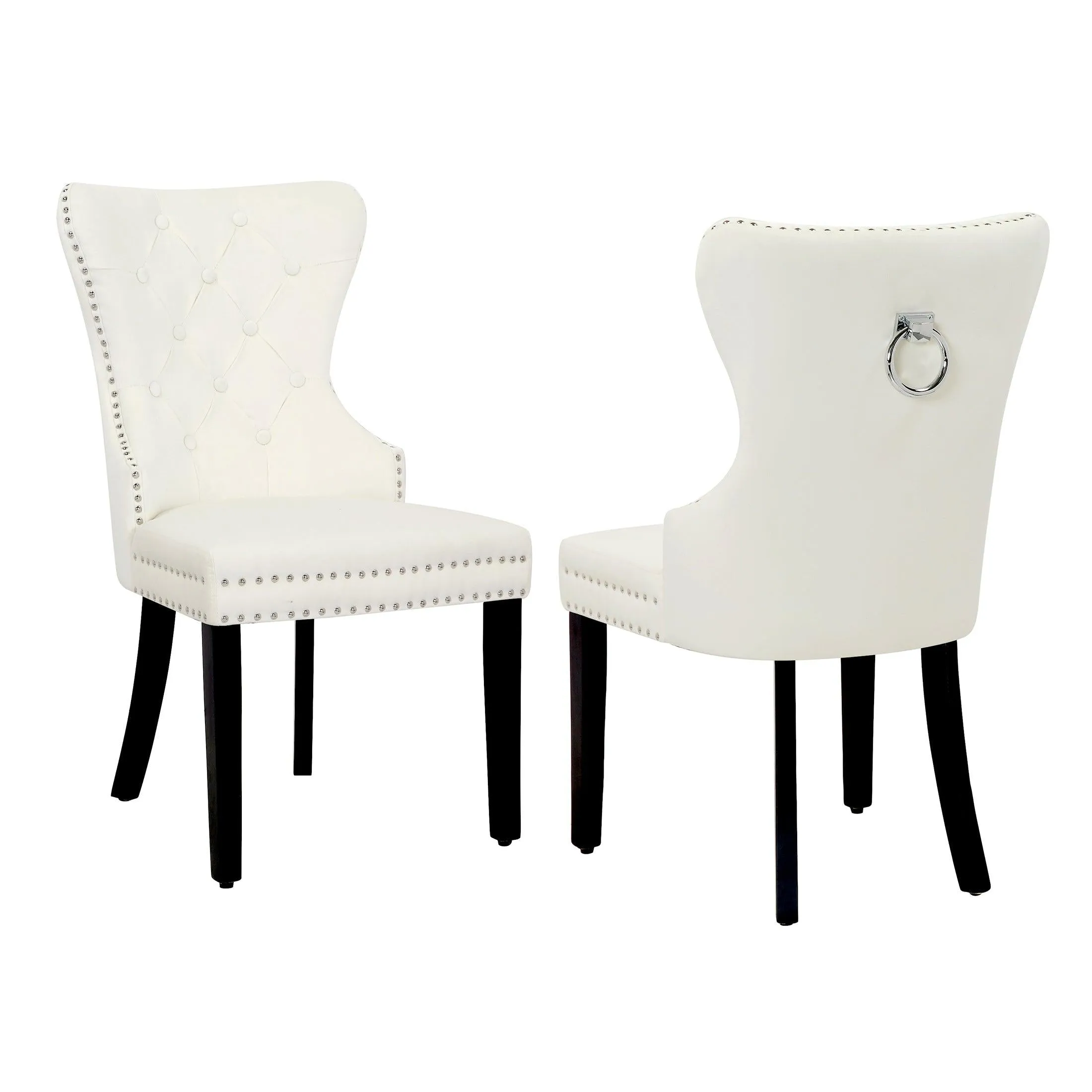 Hank Tufted Velvet Upholstered Dining Side Chair (Set of 2)