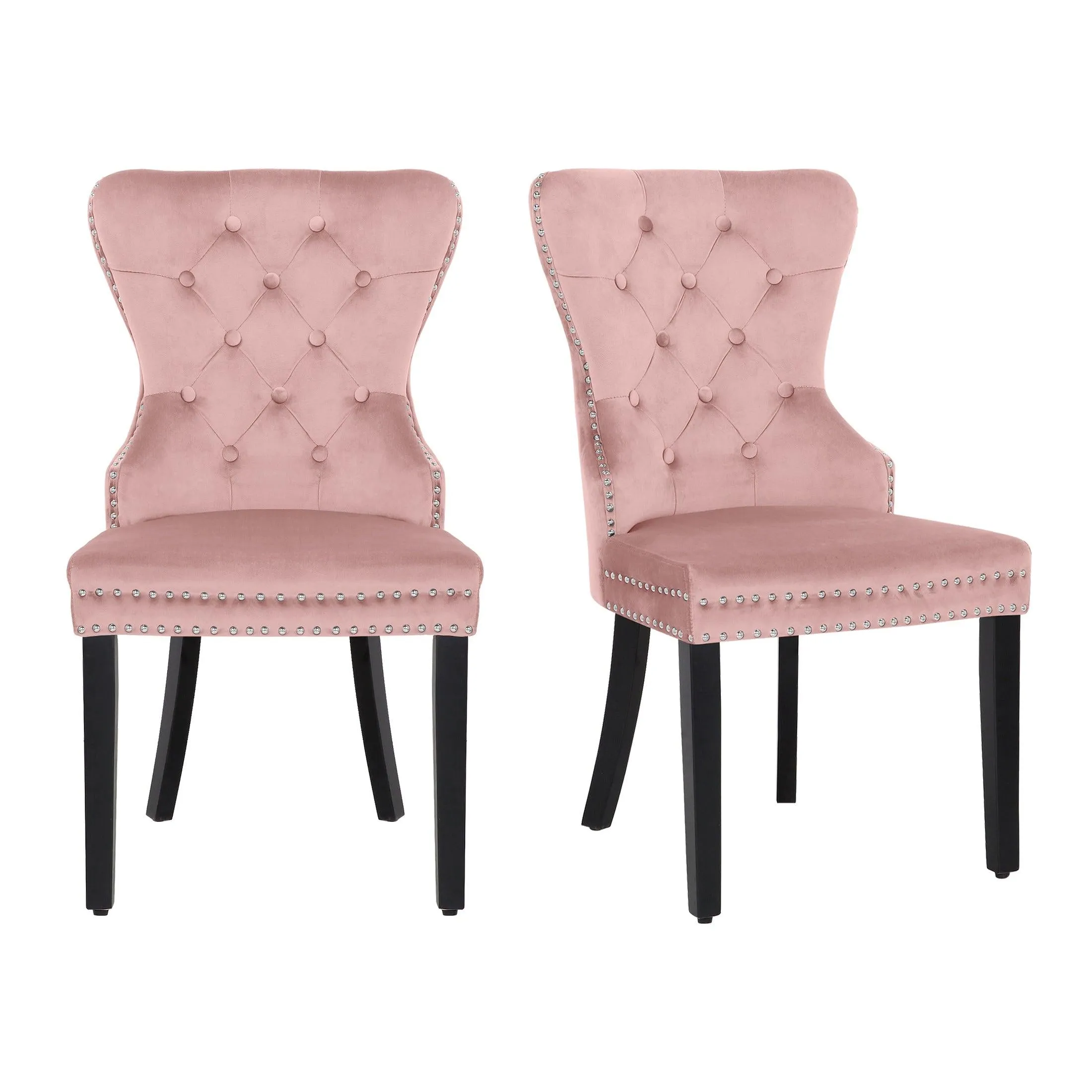 Hank Tufted Velvet Upholstered Dining Side Chair (Set of 2)