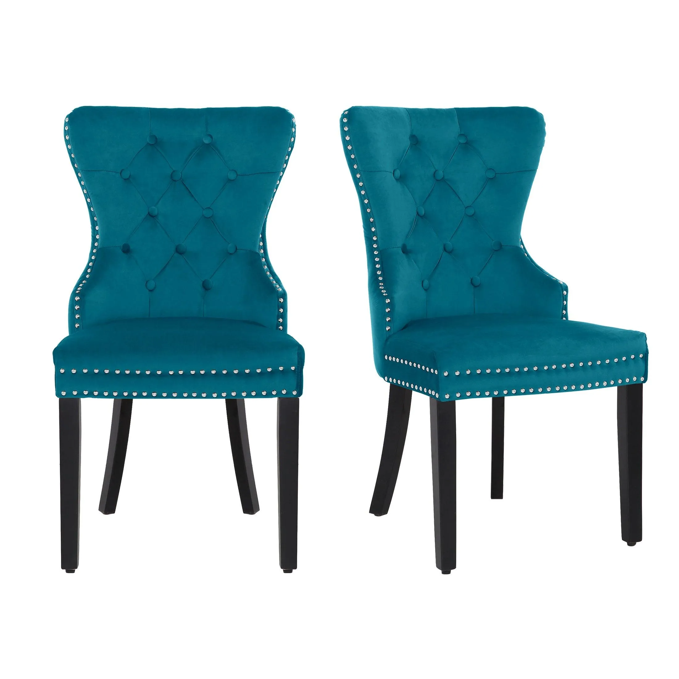 Hank Tufted Velvet Upholstered Dining Side Chair (Set of 2)