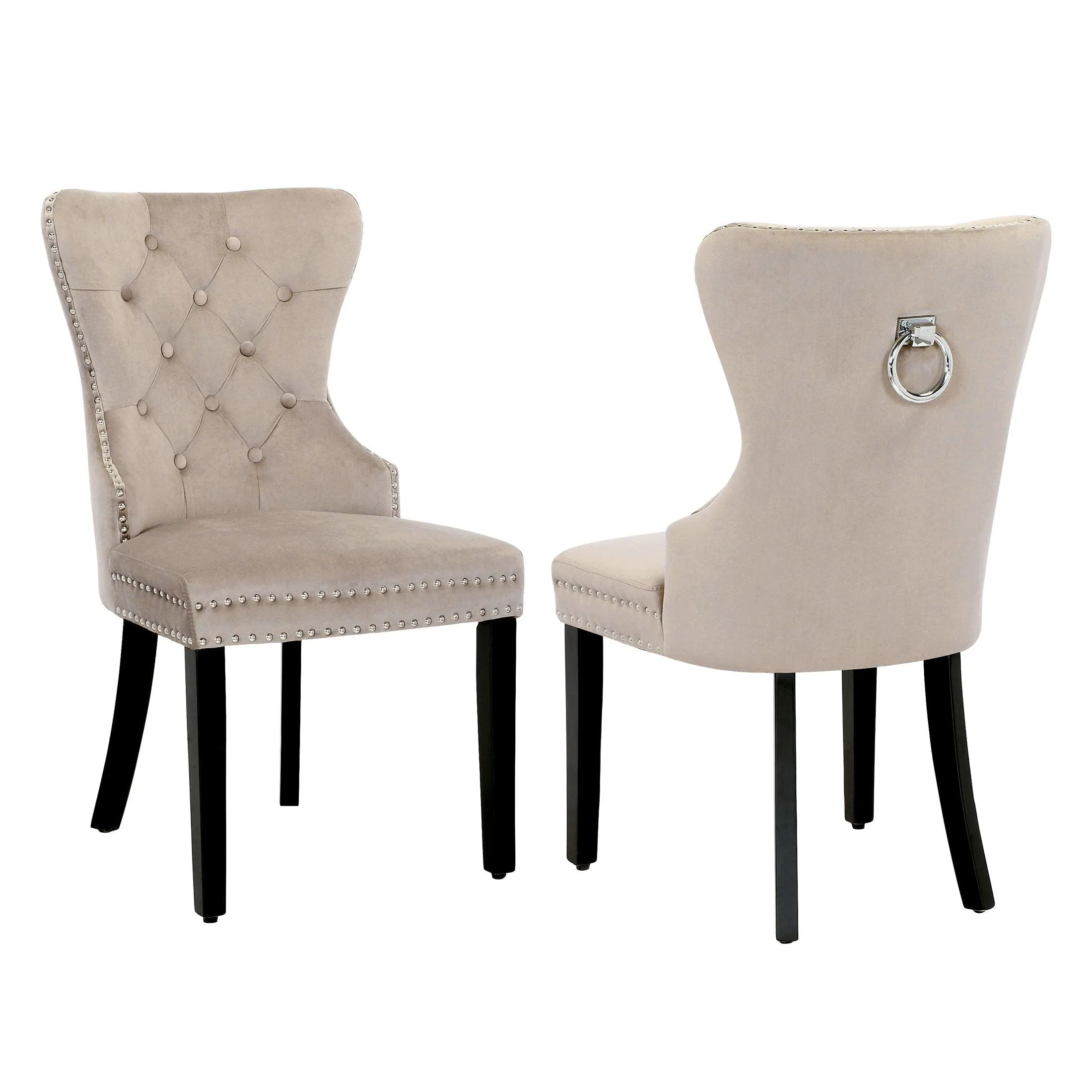 Hank Tufted Velvet Upholstered Dining Side Chair (Set of 2)