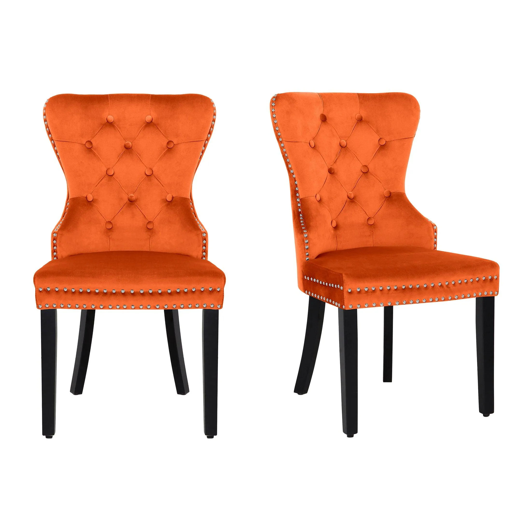 Hank Tufted Velvet Upholstered Dining Side Chair (Set of 2)