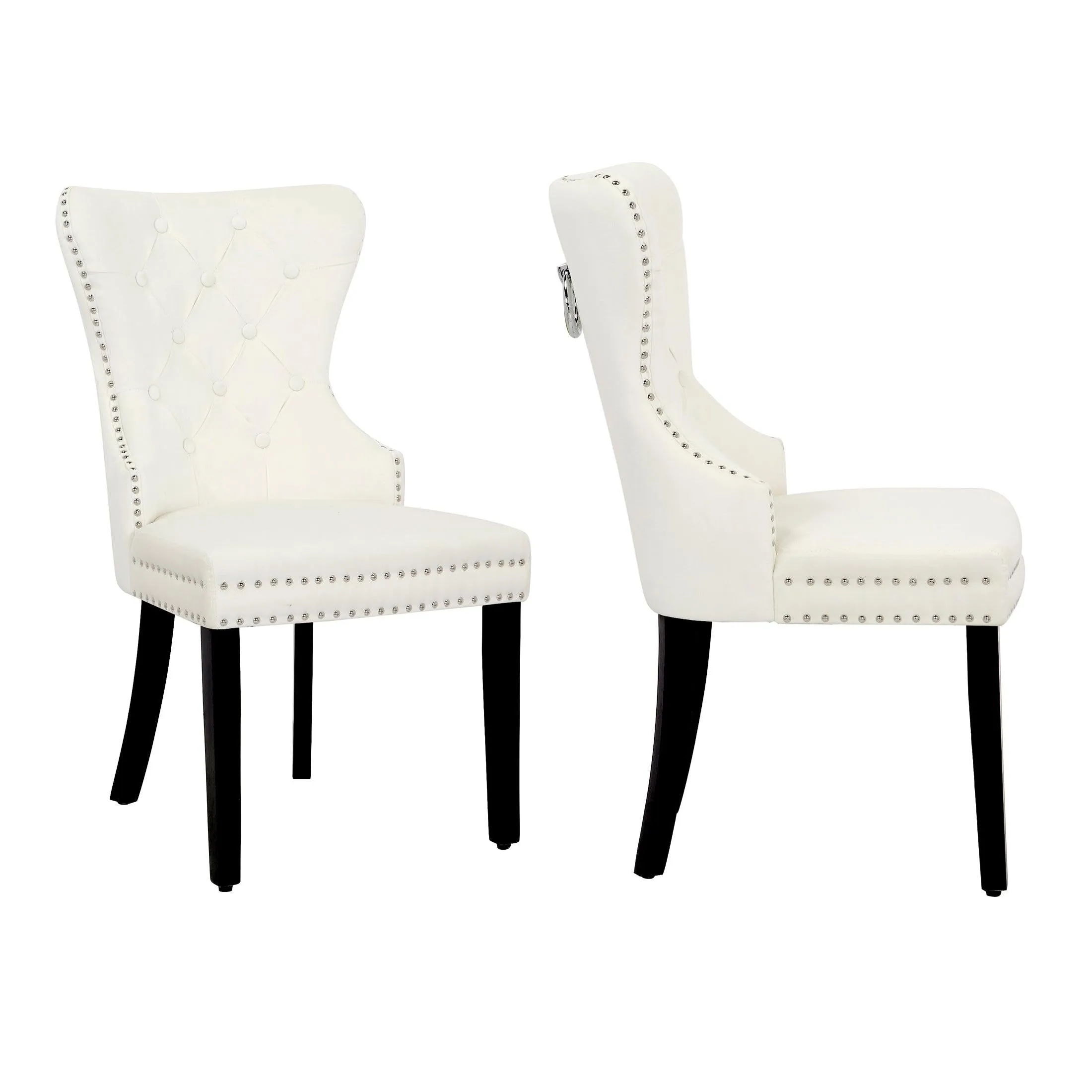 Hank Tufted Velvet Upholstered Dining Side Chair (Set of 2)