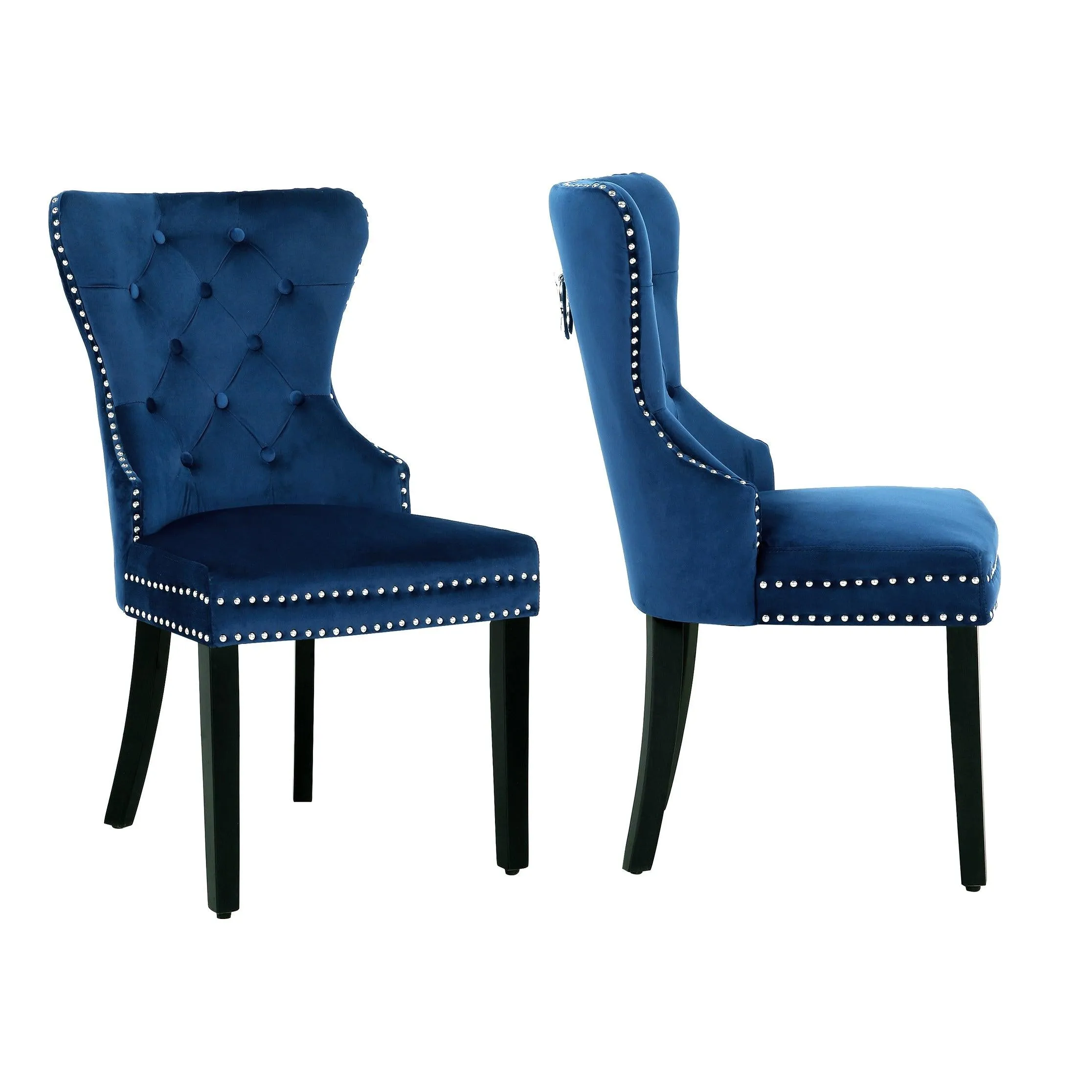 Hank Tufted Velvet Upholstered Dining Side Chair (Set of 2)