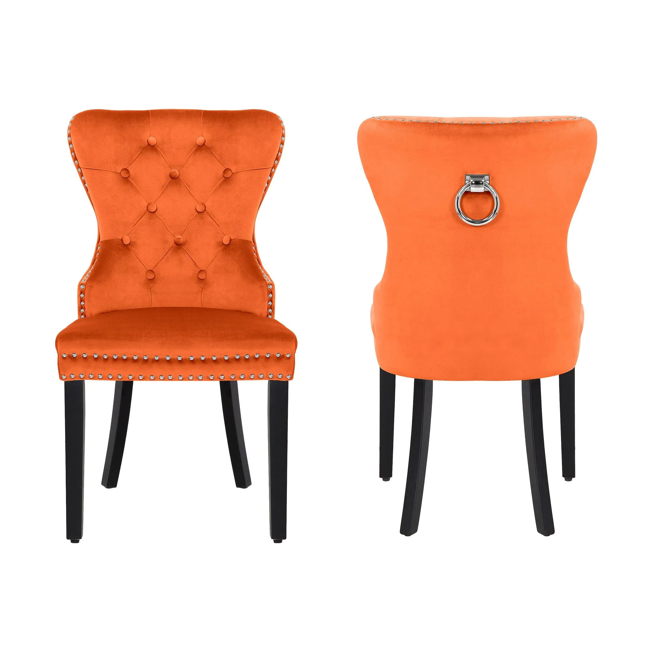 Hank Tufted Velvet Upholstered Dining Side Chair (Set of 2)