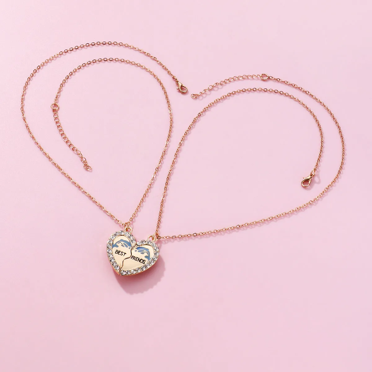 Hearts Magnetic Best Friend Necklaces Gift Set