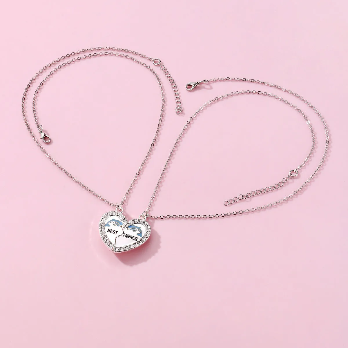 Hearts Magnetic Best Friend Necklaces Gift Set