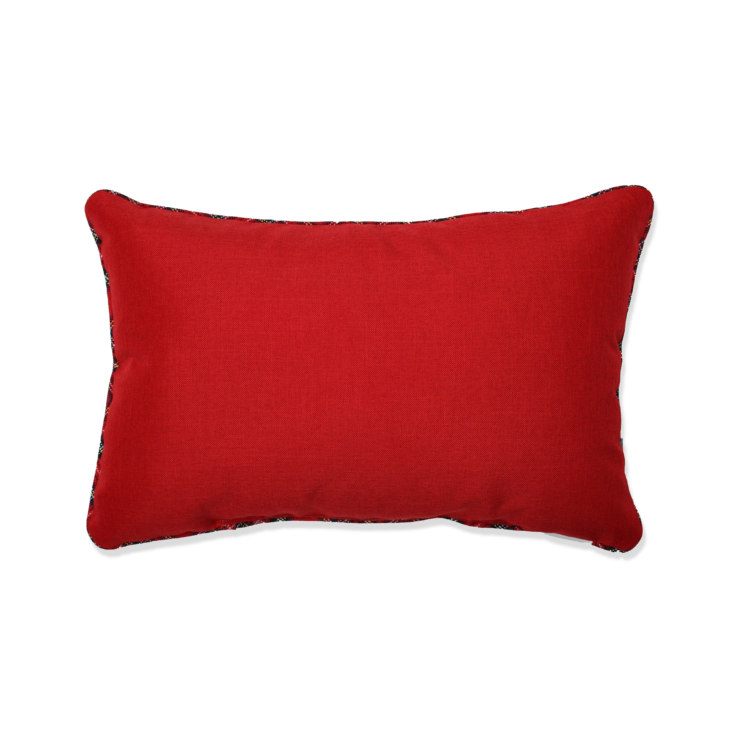 Indoor Christmas Cabin Rectangular Throw Pillow