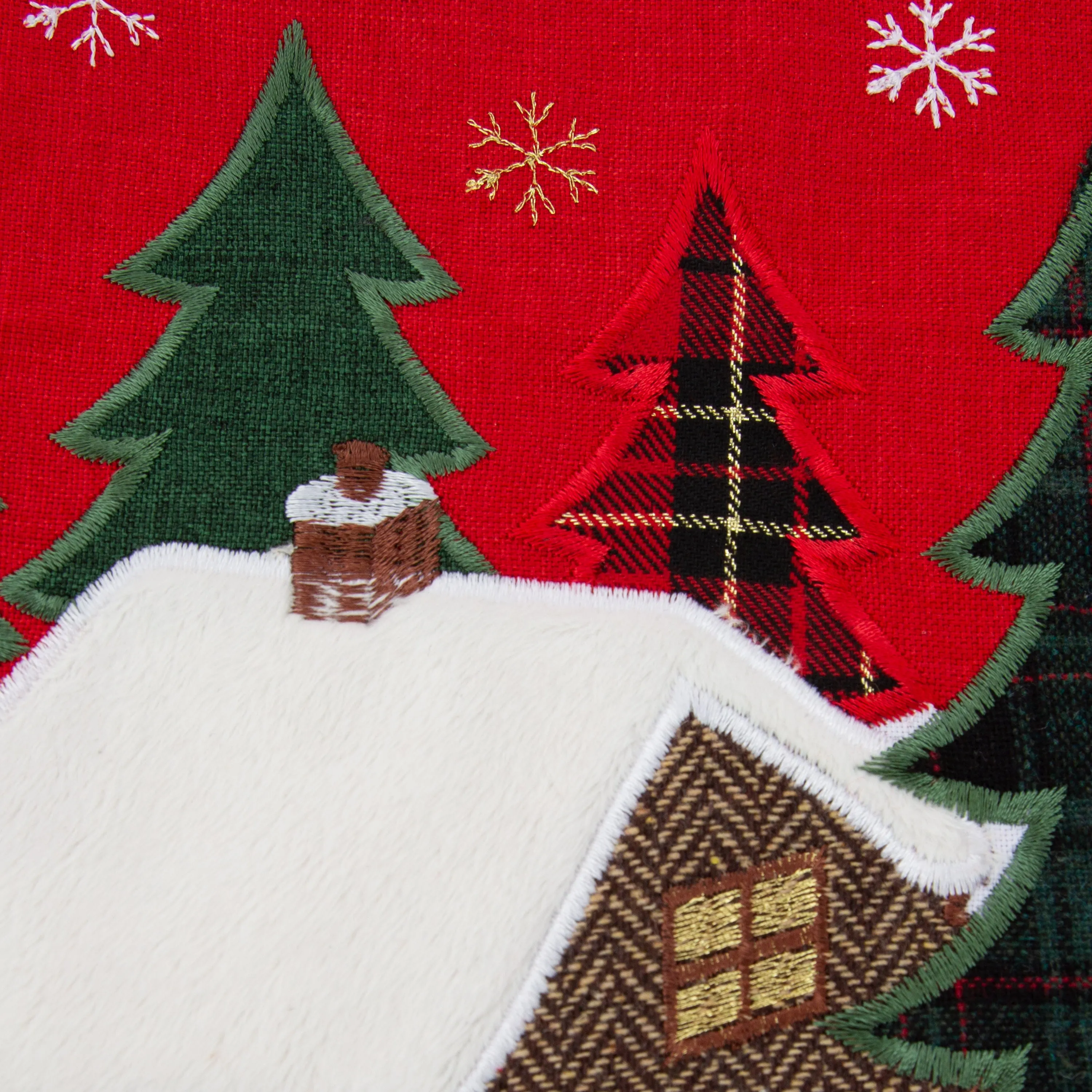 Indoor Christmas Cabin Rectangular Throw Pillow