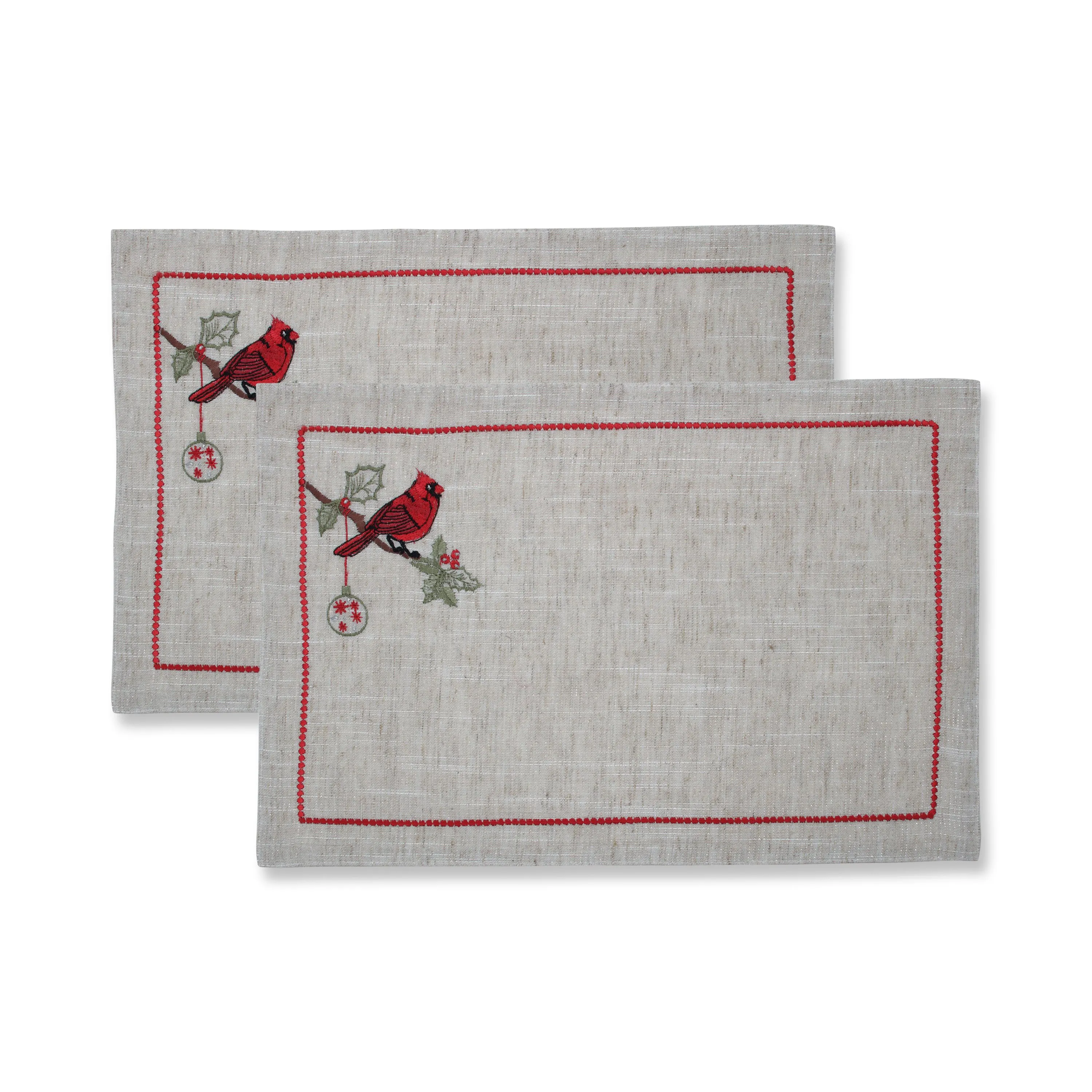 Indoor Christmas Cardinal Placemat (Set of 2)