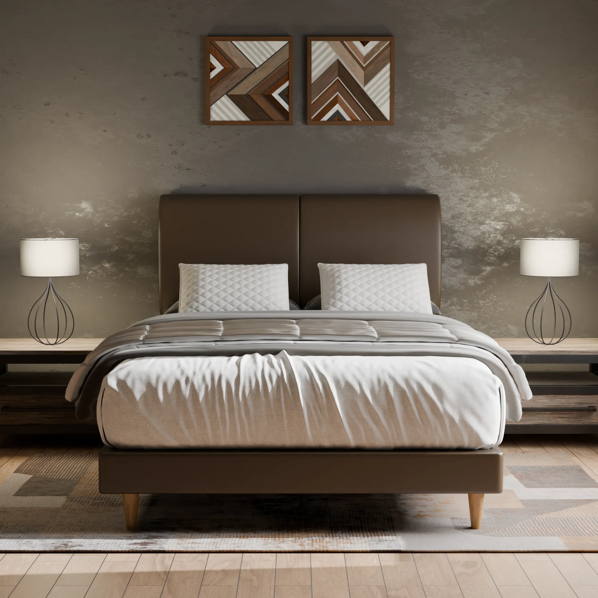 Konelle Faux Leather Bed Frame