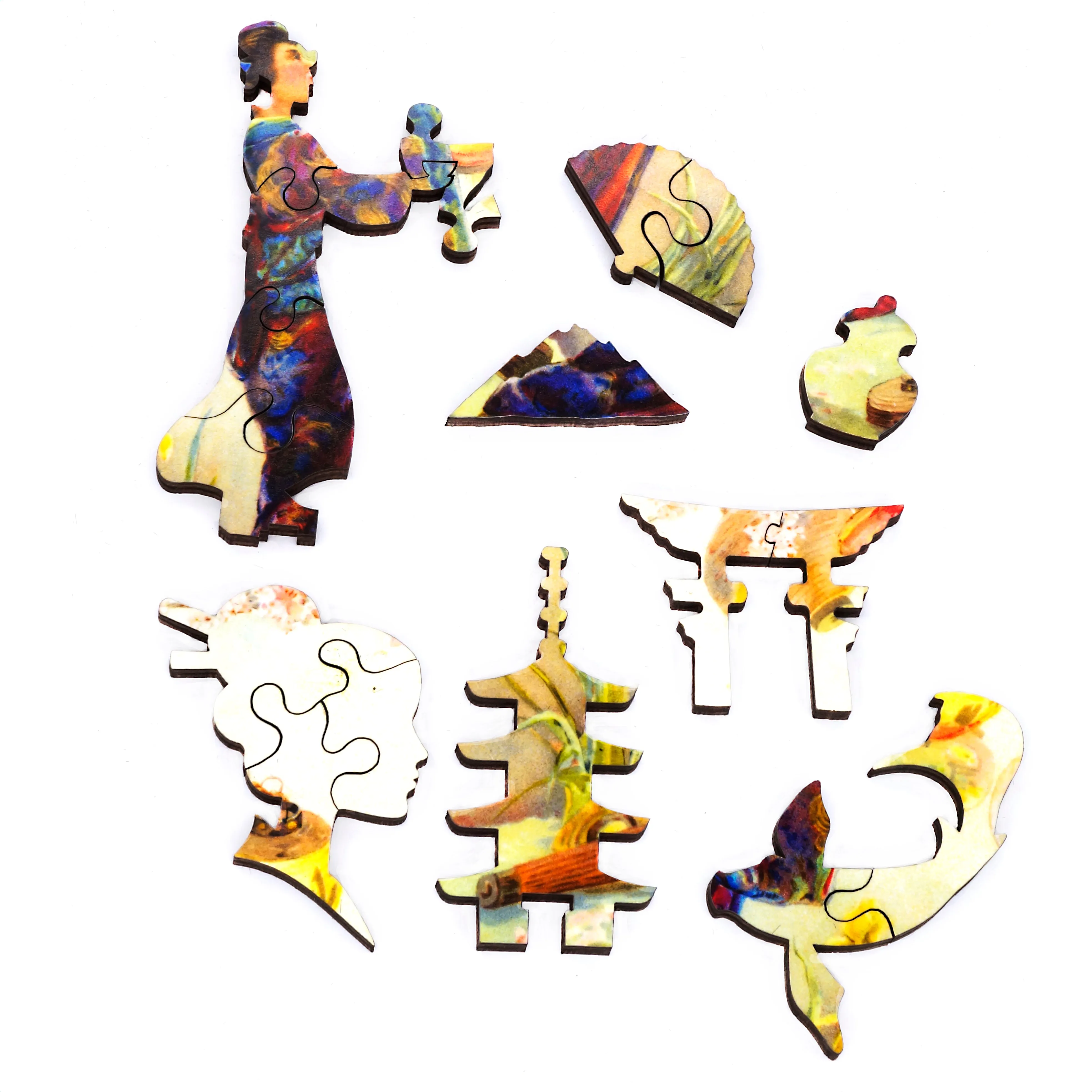 Lady with a Lantern (56 Piece Mini Wooden Jigsaw Puzzle)