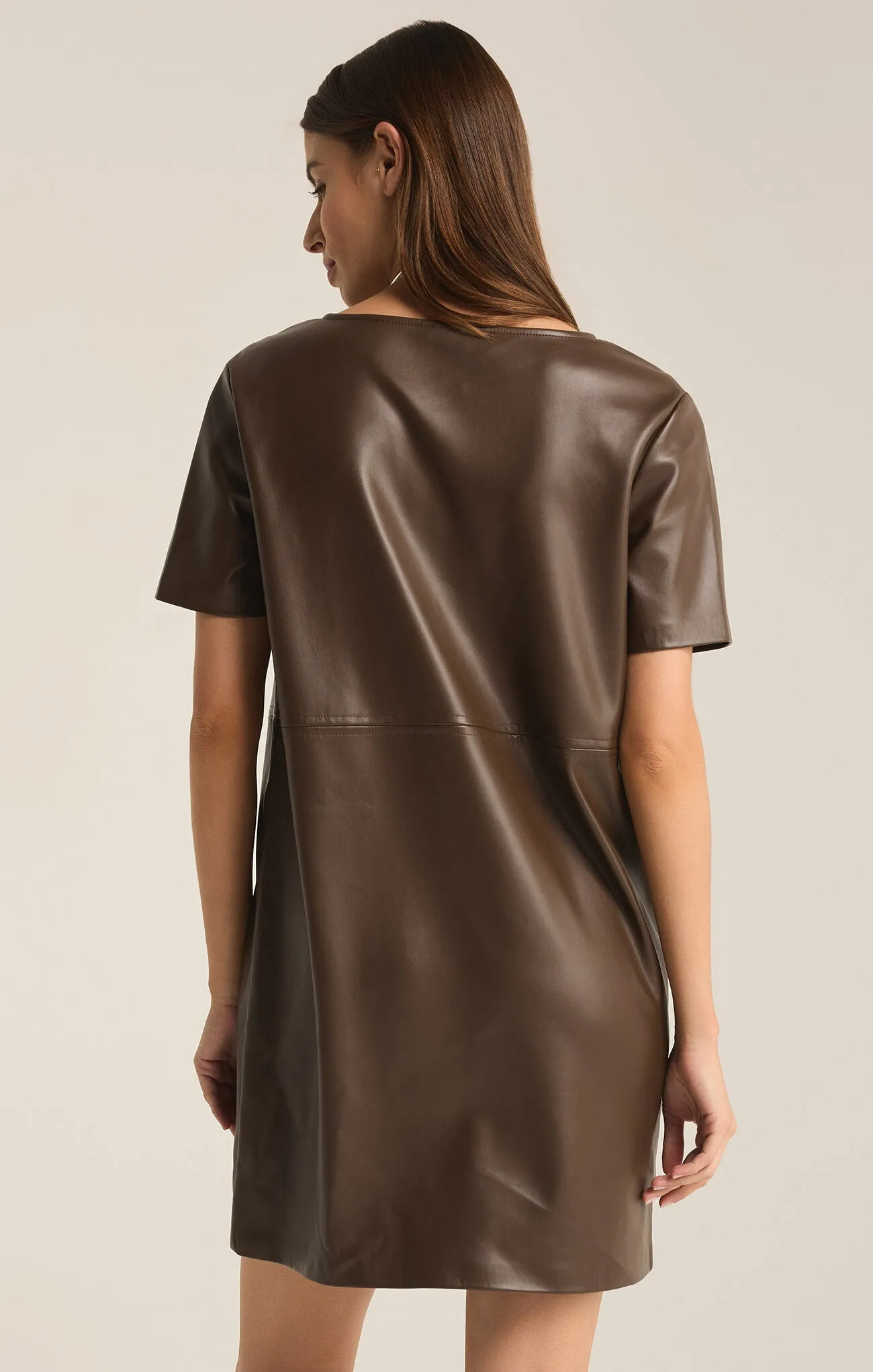 LONDON FAUX LEATHER DRESS