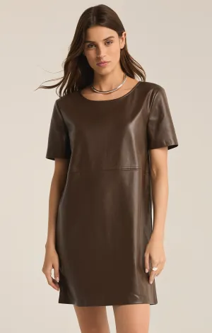 LONDON FAUX LEATHER DRESS